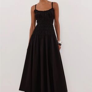 DISSH Black Spaghetti Strap Maxi Sundress
